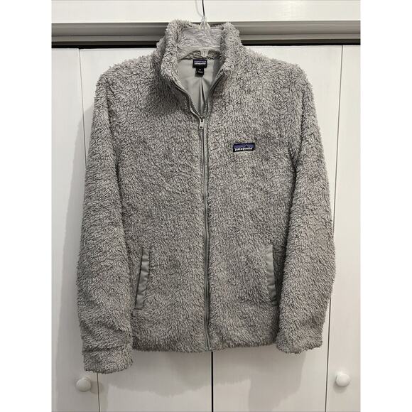 Patagonia Jackets & Blazers - Patagonia Los Gatos Jacket Women's M Deep Pile Fleece LIGHT GRAY 25211 Full Zip
